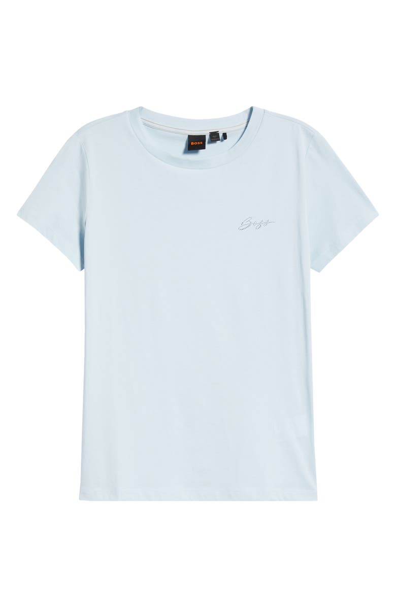 BOSS Orange Crewneck T-Shirt, Main, color, Light/ Pastel Blue