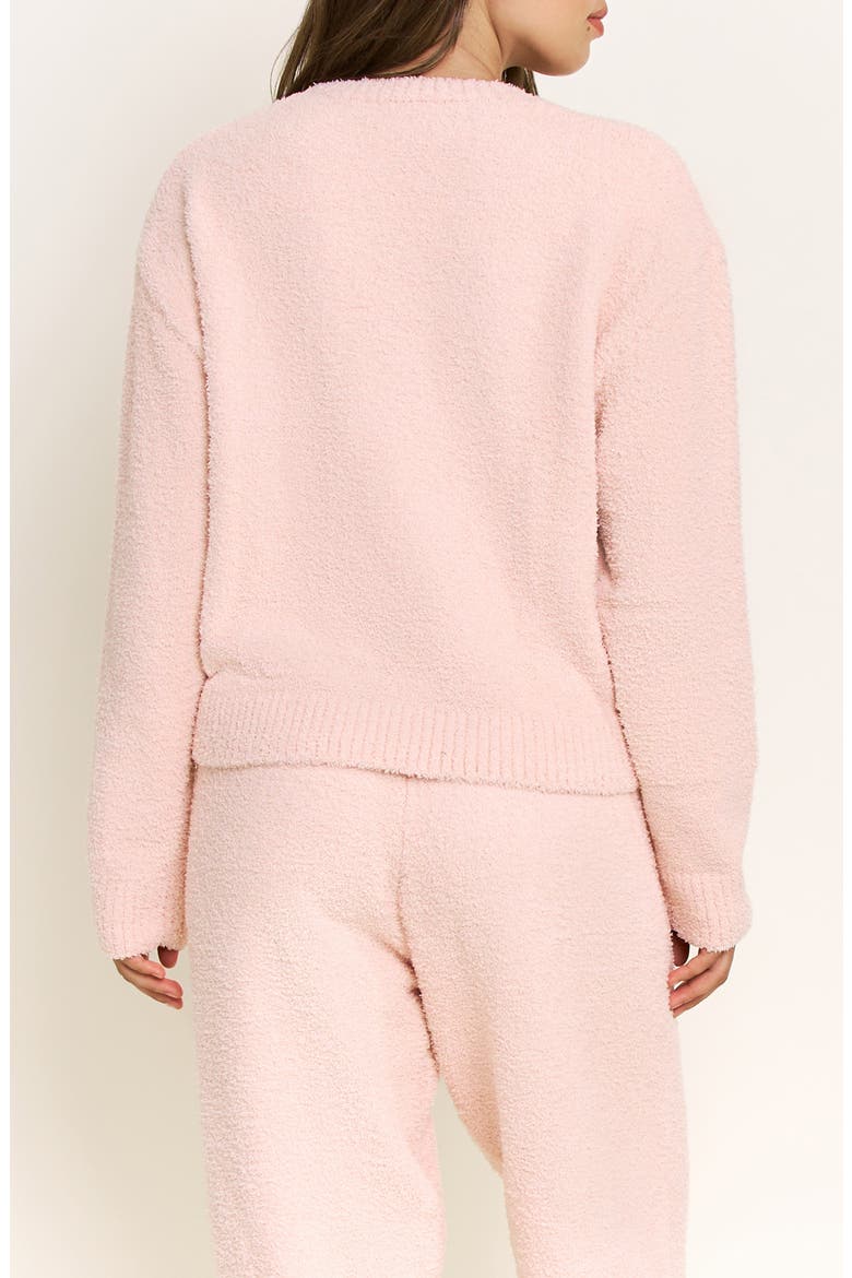 Comfort Queen Relaxed Fit Pajama Sweatshirt, Alternate, color, MISTY ROSE