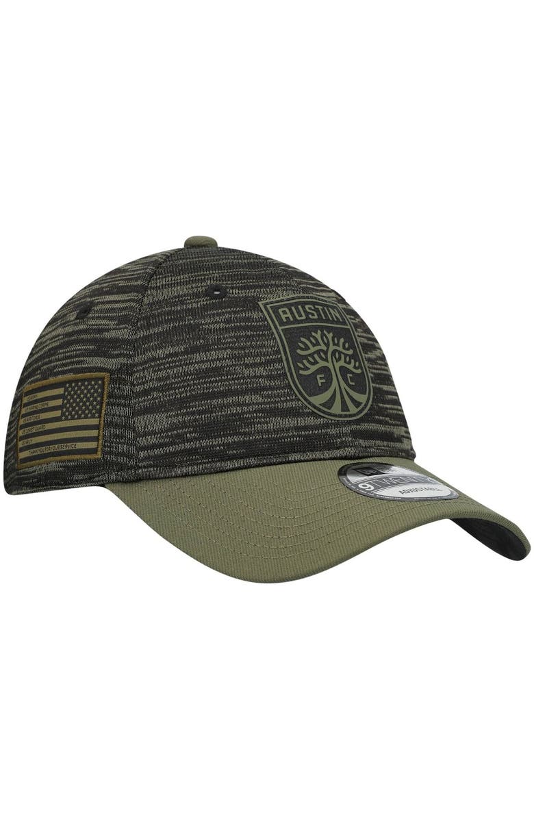 New Era Men's New Era Olive Austin FC Salute To Service 9TWENTY Adjustable Hat, Alternate, color, 