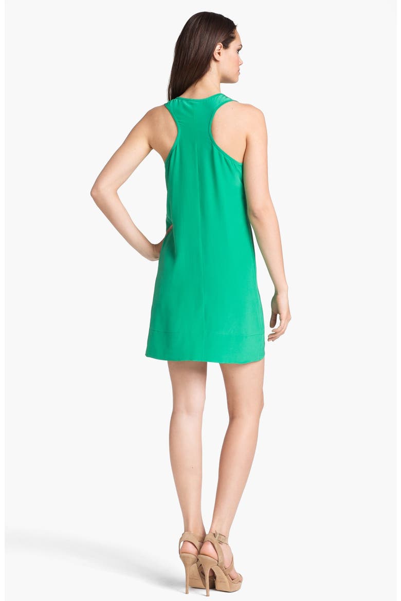 'Peri' Silk Tank Dress, Alternate, color, JUNGLE GREEN