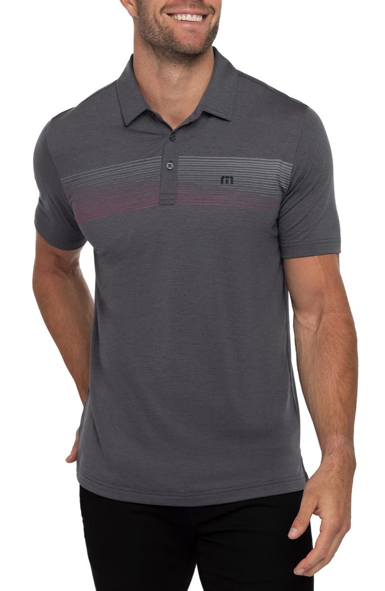 TravisMathew Jungle Expedition Stretch Polo Shirt, Main, color, Heather Forged Iron