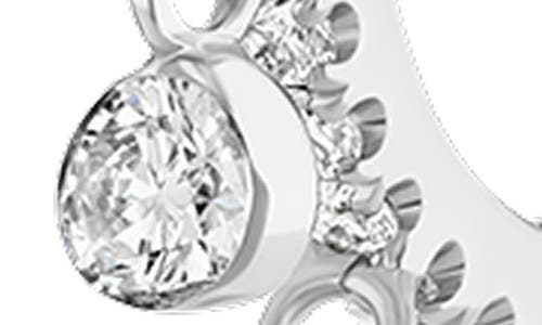 Maria Tash Diamond Eternity Double Charm Hoop Earring In Metallic