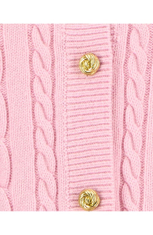 Barbour Elina Knitted Cardigan In Pink