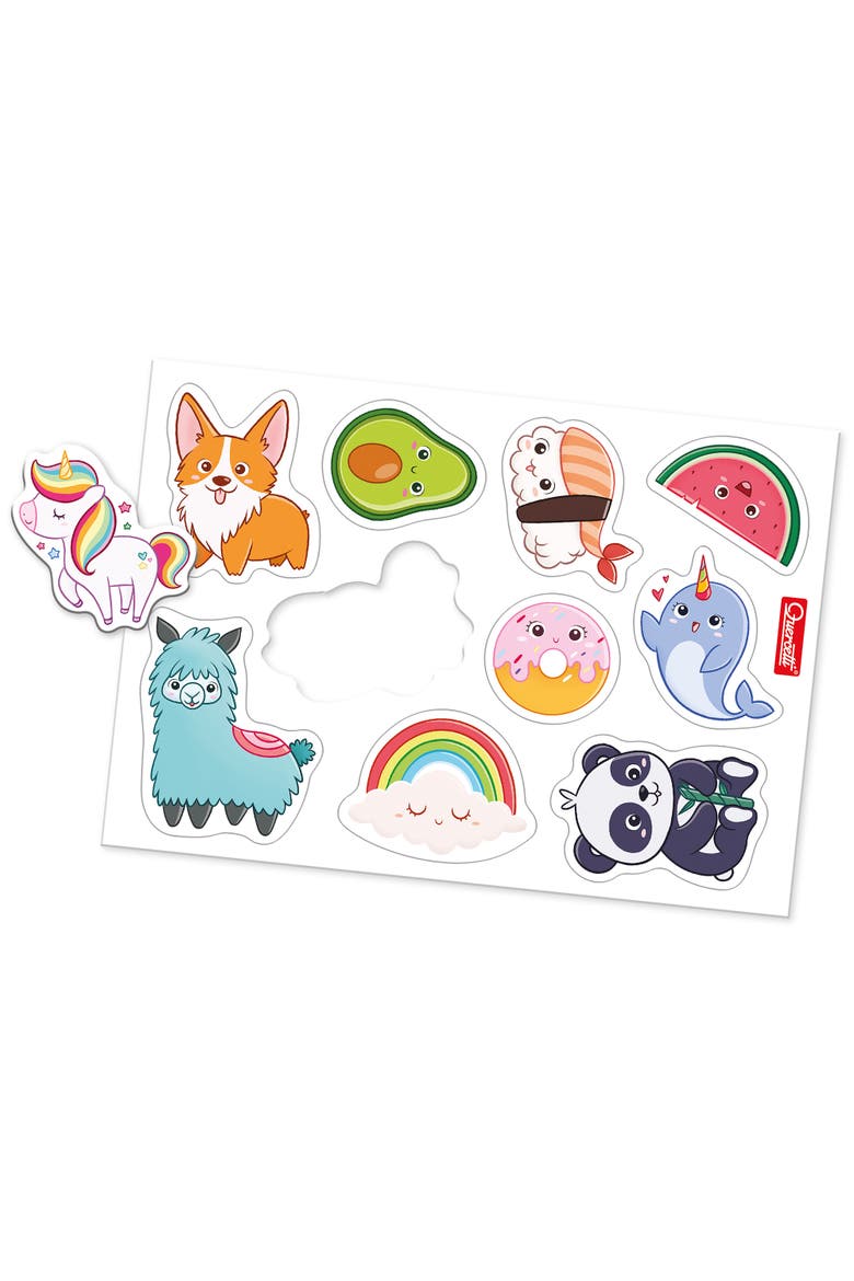 Magnetic Tablet Doublesided Board, Letters & Animal Magnets, Alternate, color, Multicolored