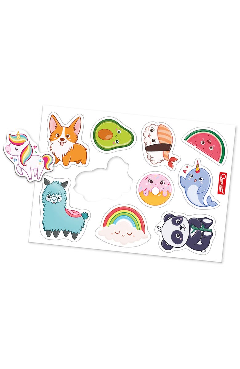 Quercetti Magnetic Tablet Doublesided Board, Letters & Animal Magnets, Alternate, color, Multicolored