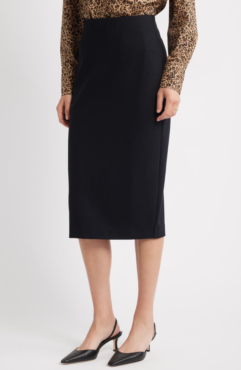 Caslon<sup>®</sup> Ponte Pencil Skirt, Main, color, Black