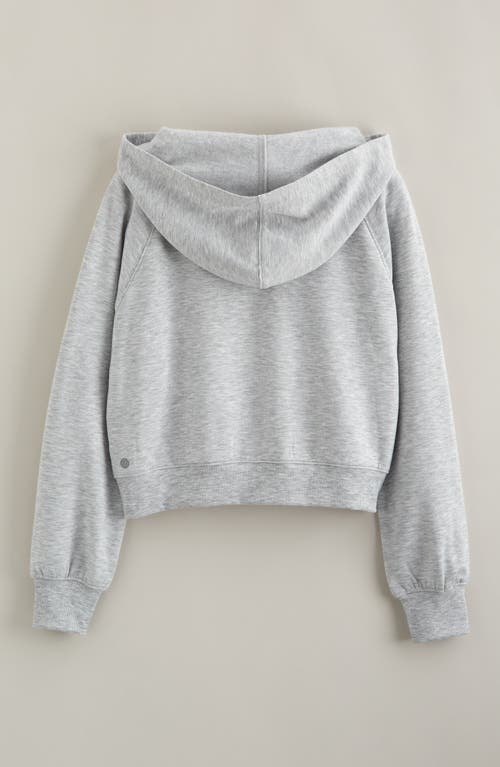Zella Girl Kids' Aspire Fleece Zip-up Hoodie In Gray