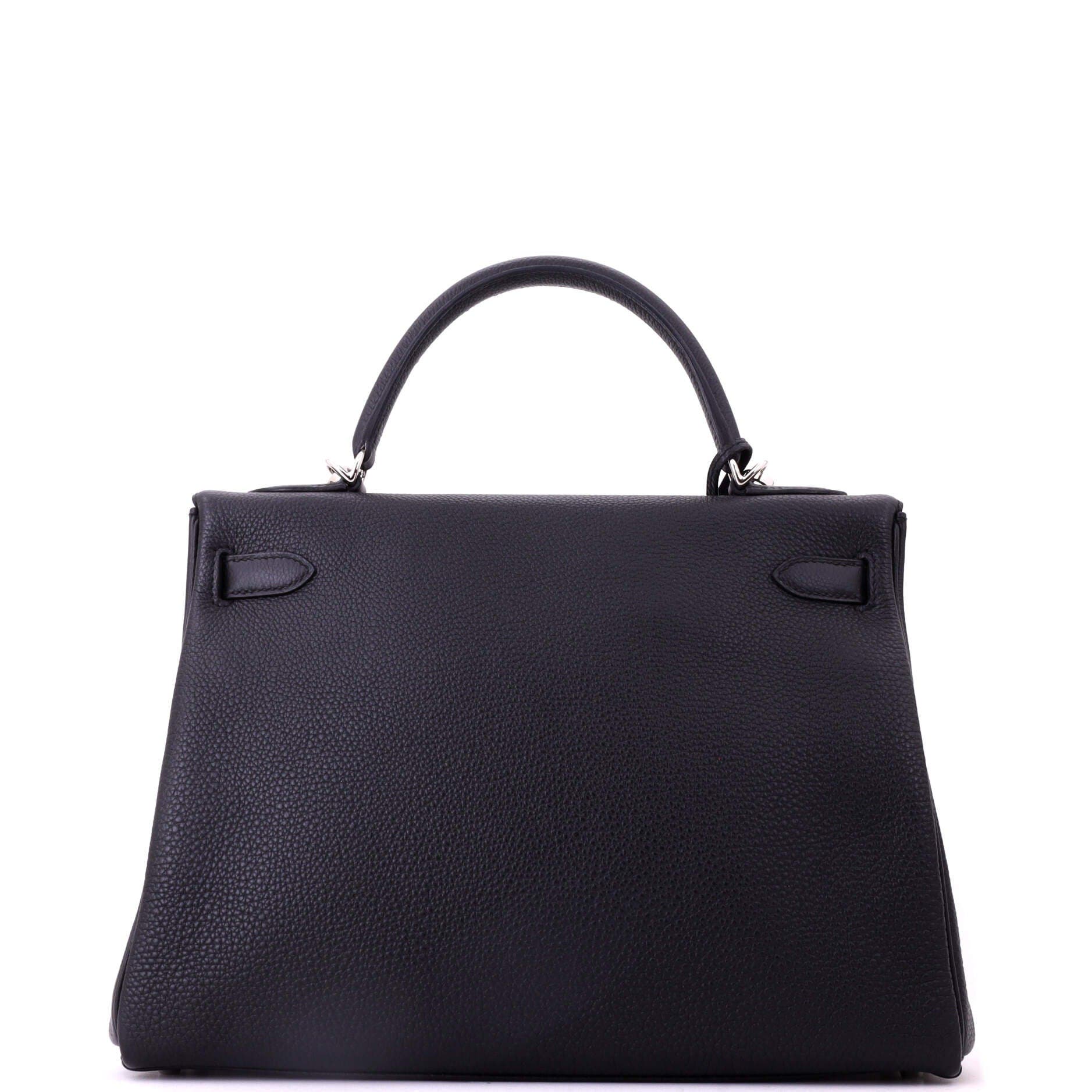 Kelly Handbag Black Togo with Palladium Hardware 32, Alternate, color, Black