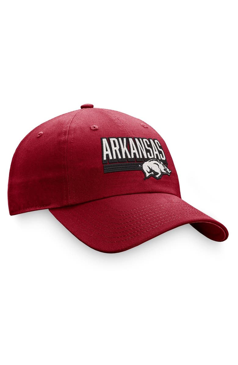 TOP OF THE WORLD Men's Top of the World Cardinal Arkansas Razorbacks Slice Adjustable Hat, Alternate, color, 