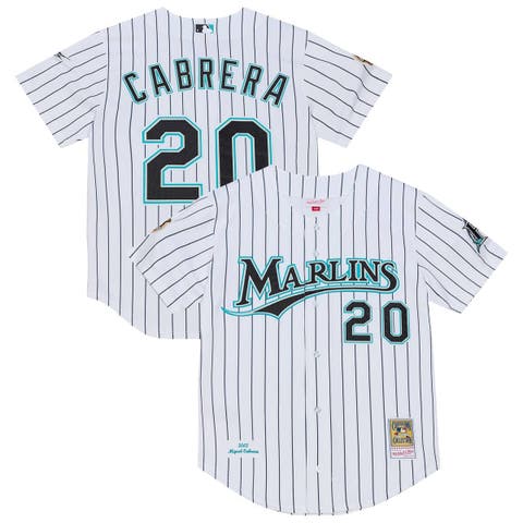 Men's Mitchell & Ness Miguel Cabrera White Florida Marlins 2003 Cooperstown Collection Authentic Jersey