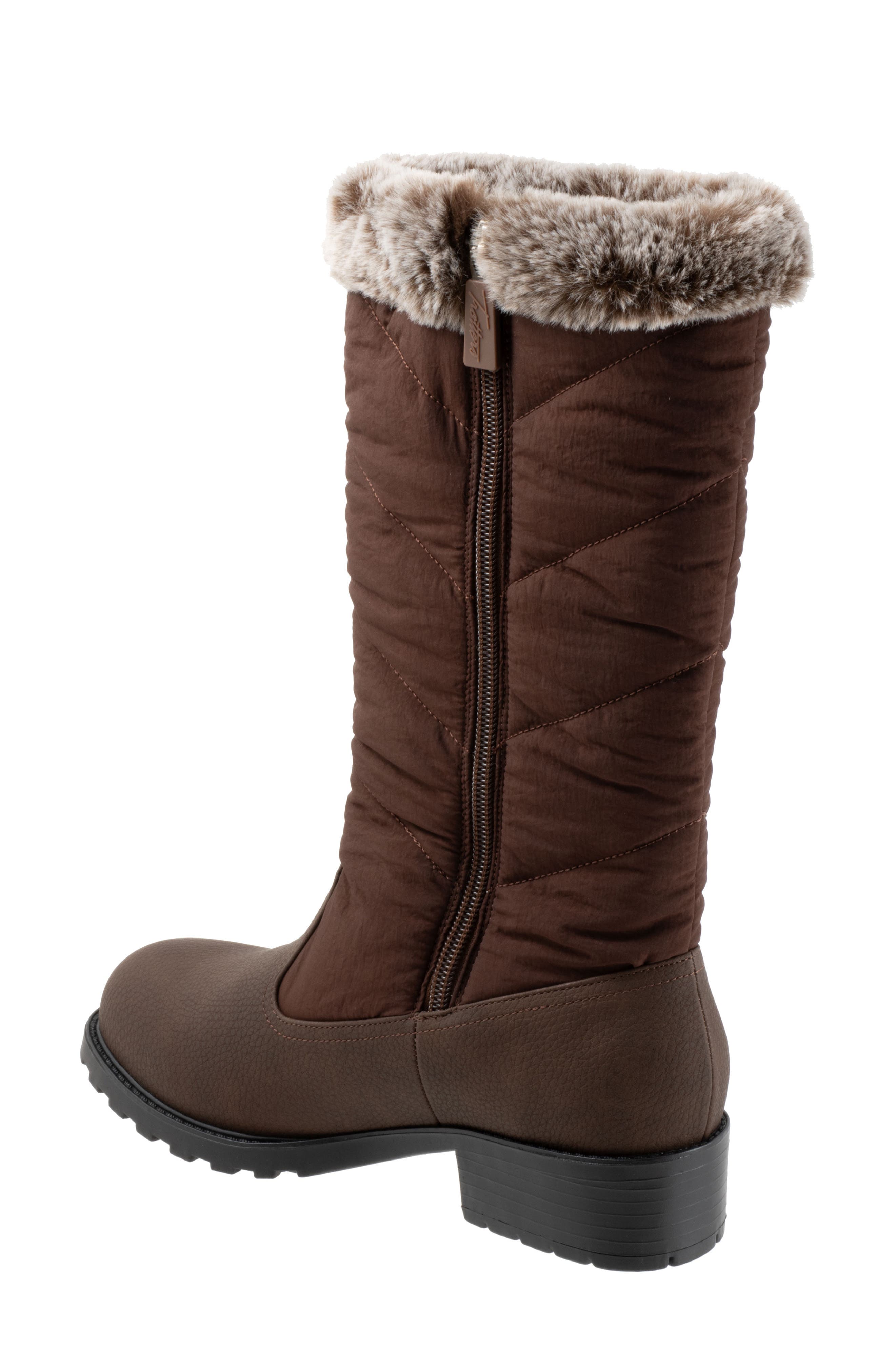 Benji 3.0 Faux Fur Water Resistant Boot, Alternate, color, DARK BROWN
