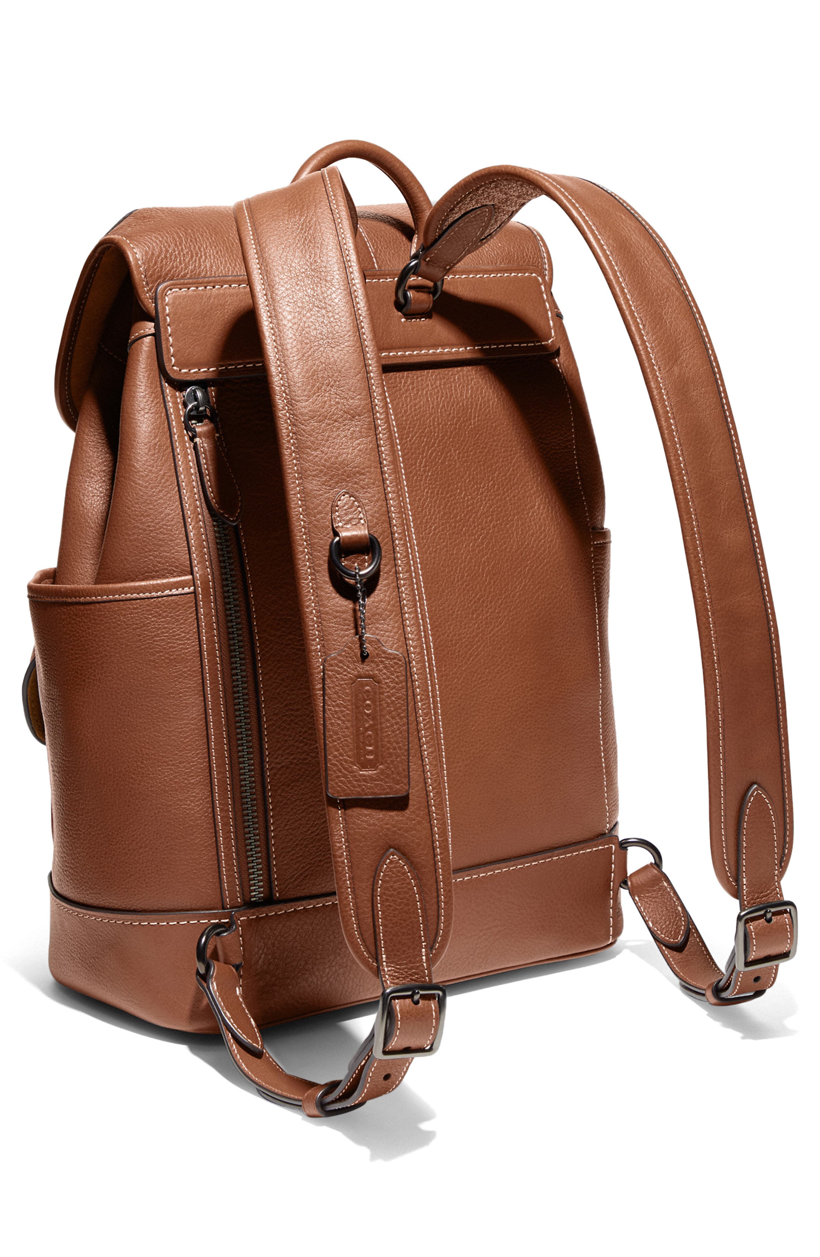 COACH Carriage Leather Backpack, Alternate, color, 