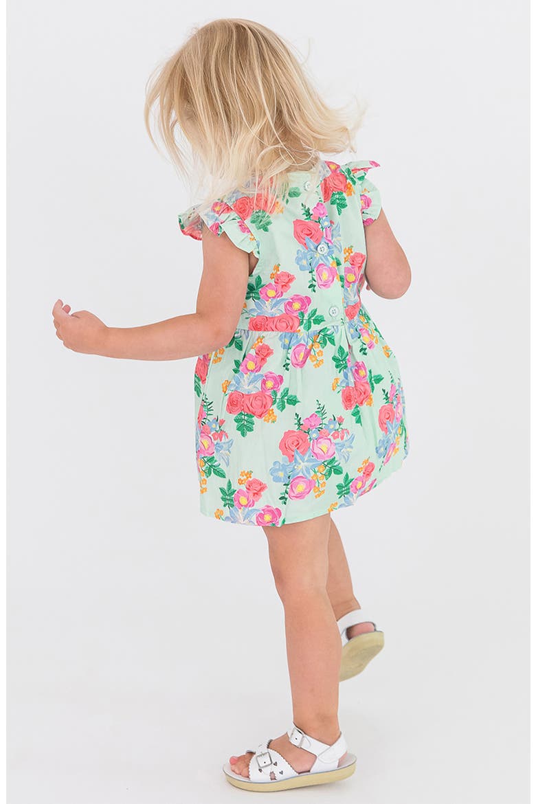 Floral Ruffle Skirted Romper, Alternate, color, GREEN