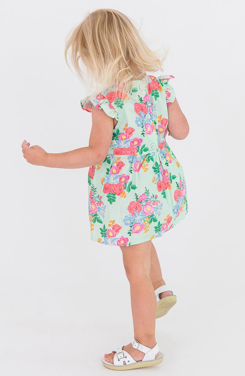 RuffleButts Floral Ruffle Skirted Romper, Alternate, color, 