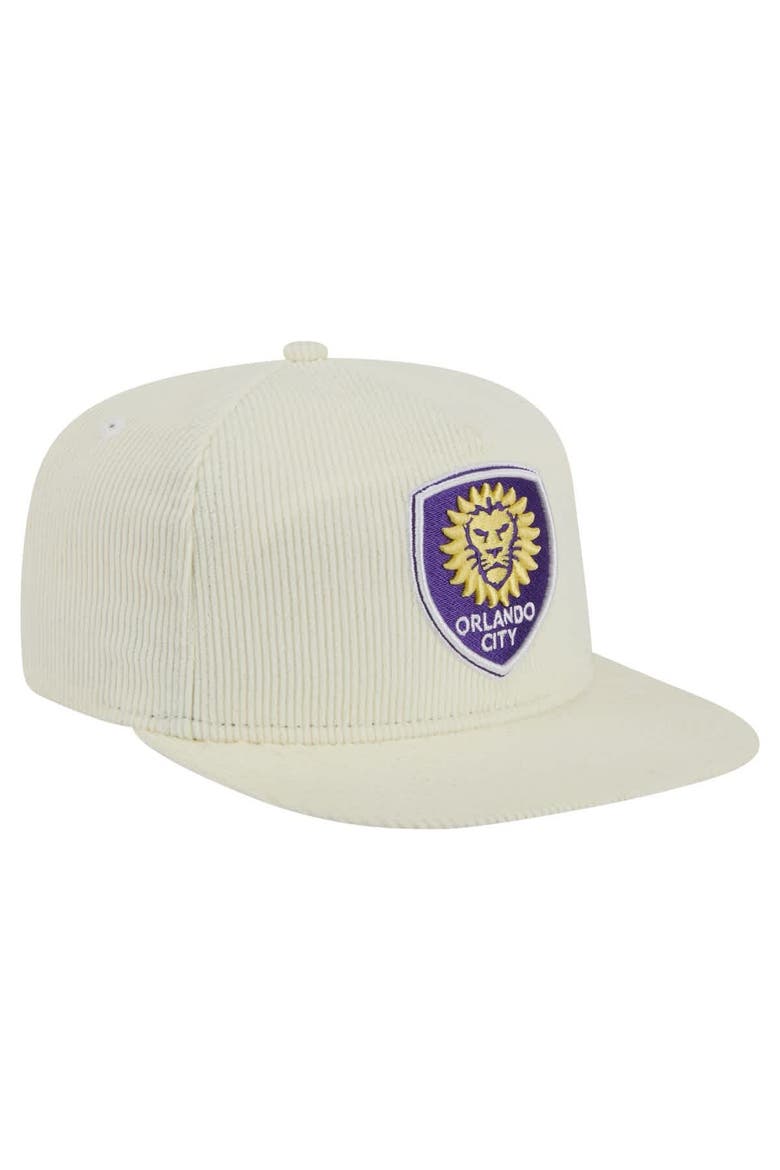 Men's New Era  Cream Orlando City SC 2025 Kickoff Snapback Golfer Hat, Alternate, color, Cream
