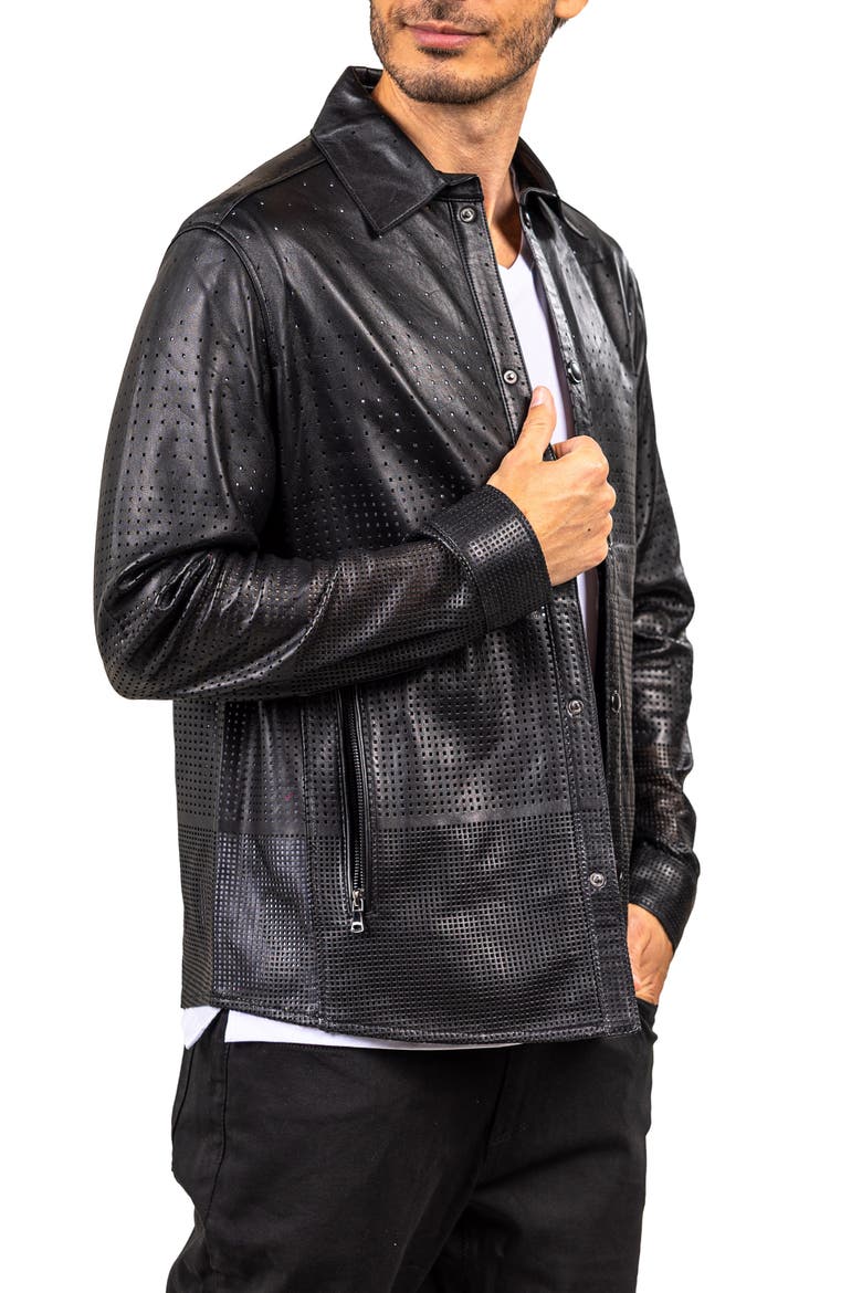 Ascension Leather Jacket, Alternate, color, BLACK