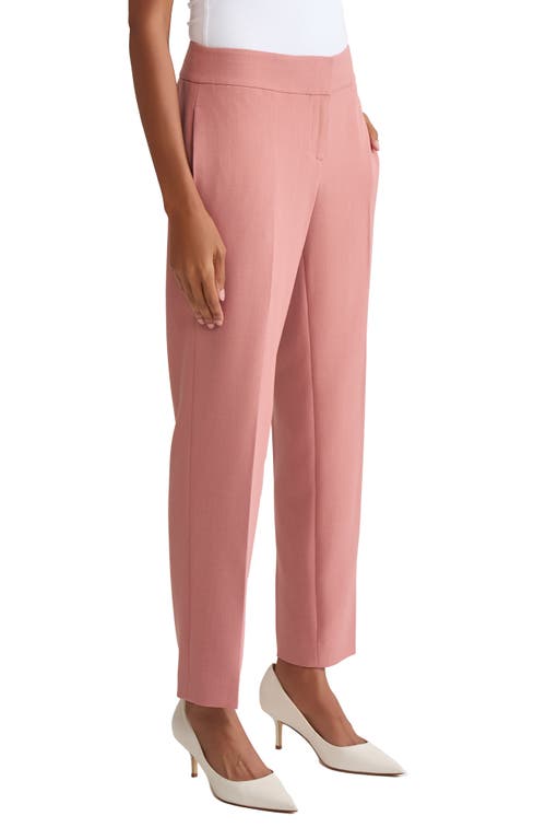 Kasper Plus Size High-rise Slim-leg Pants In Pink