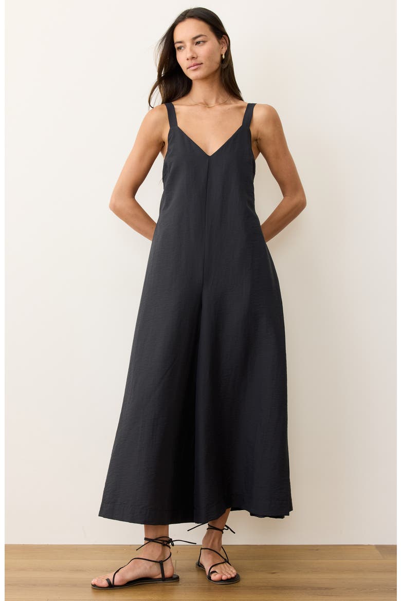 Cari V-Neck Wide Leg Jumpsuit, Alternate, color, BLACK