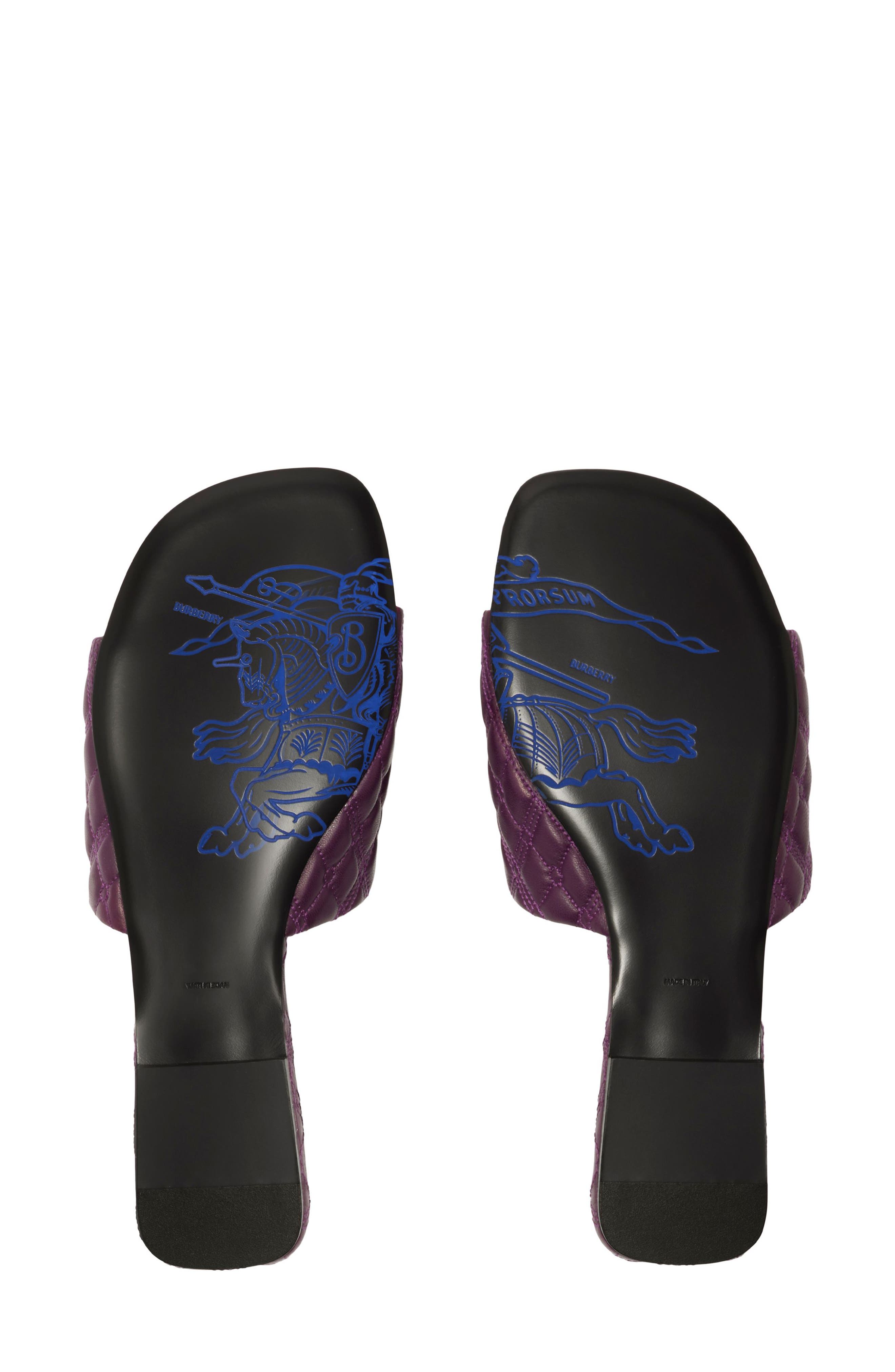 Burberry Quilted Slide Sandal, Alternate, color, Pansy