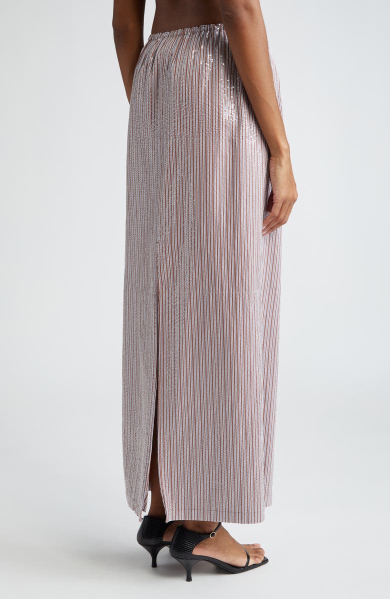 Saks Potts Livia Sequin Stripe Cotton Skirt, Alternate, color, 