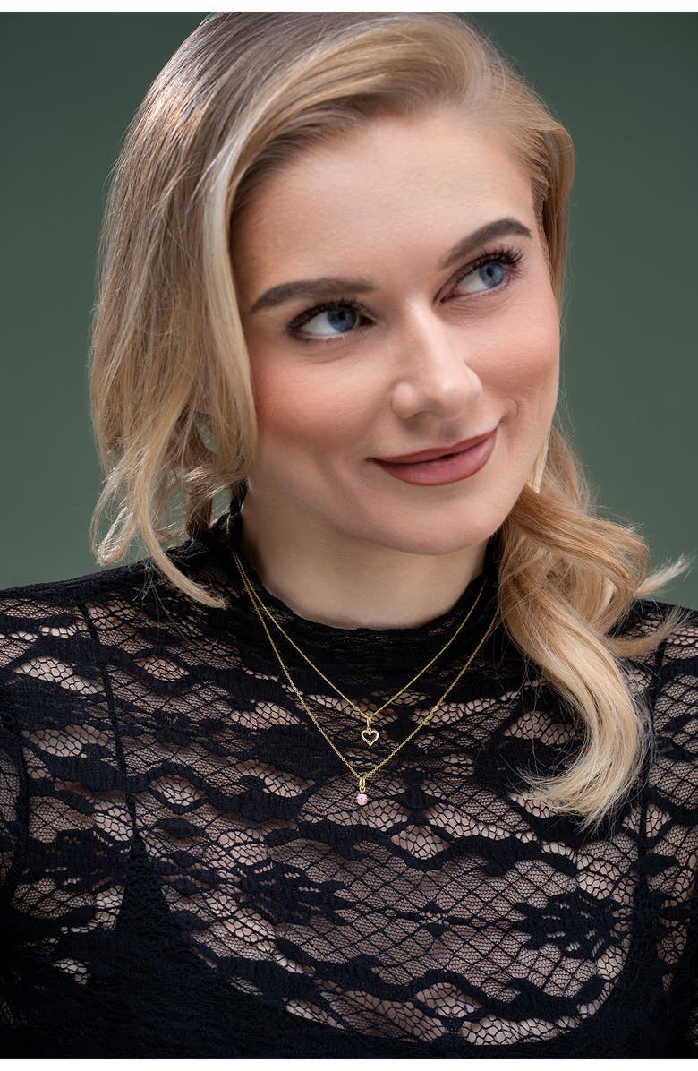 Bony Levy 14K Gold Open Heart Pendant Necklace, Alternate, color, 14K Yellow Gold