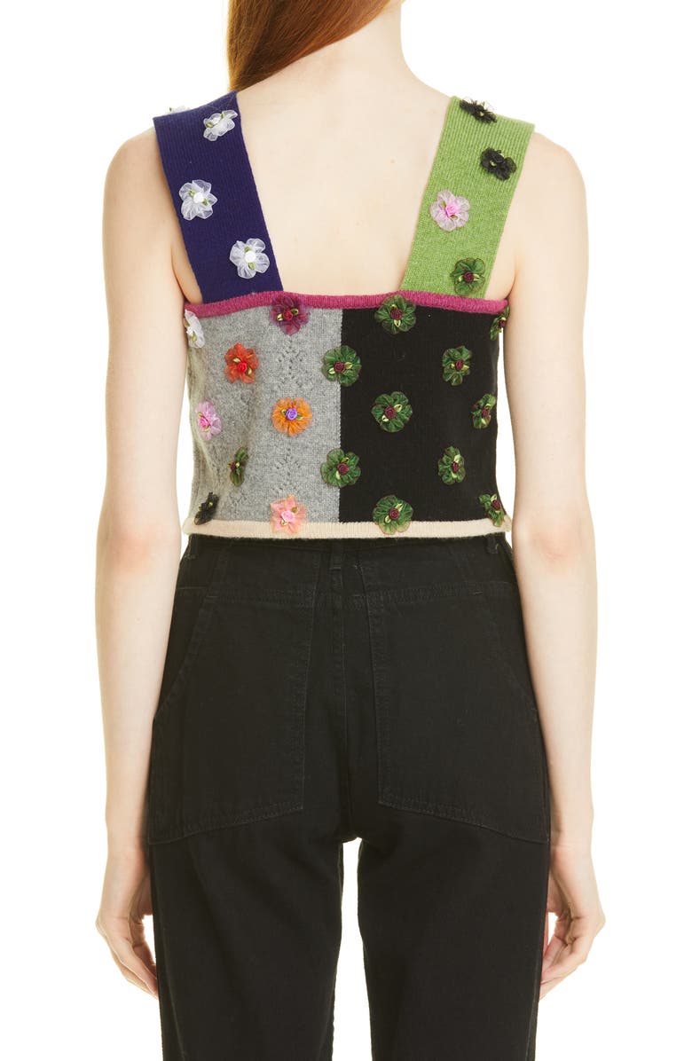 YanYan Checked Knit Crop Top, Alternate, color,