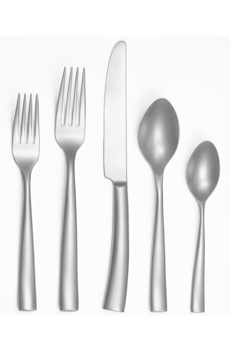 Couzon Silhouette Velvet 5 Piece Place Setting, Main, color, Matte Silver