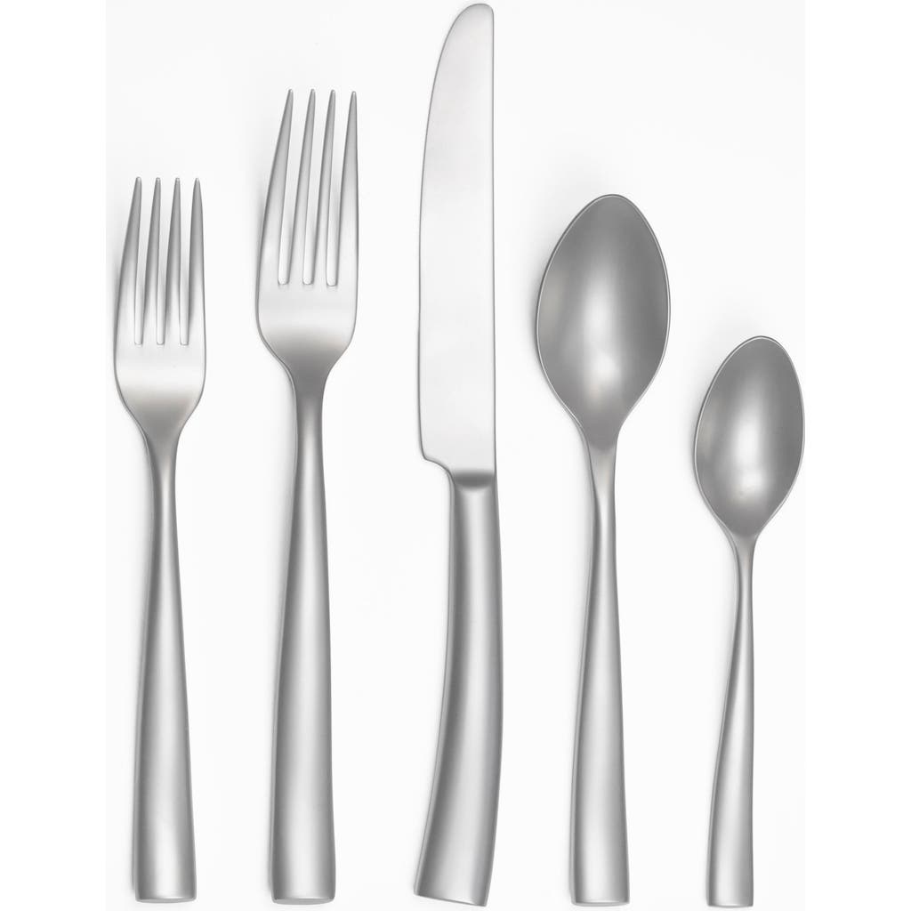 Couzon Silhouette Velvet 5-piece Flatware Place Setting In Matte Silver