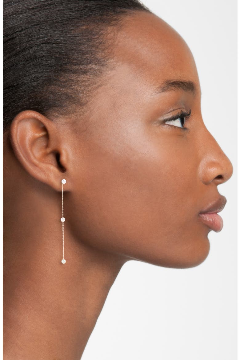 Sea of Beauty Pearl Convertible Drop Earrings, Alternate, color, YELLOW GOLD/ WHITE PEARL