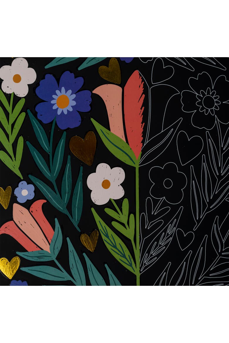 Scratch Art Paper Pad Butterfly Garden, Alternate, color, Multicolored