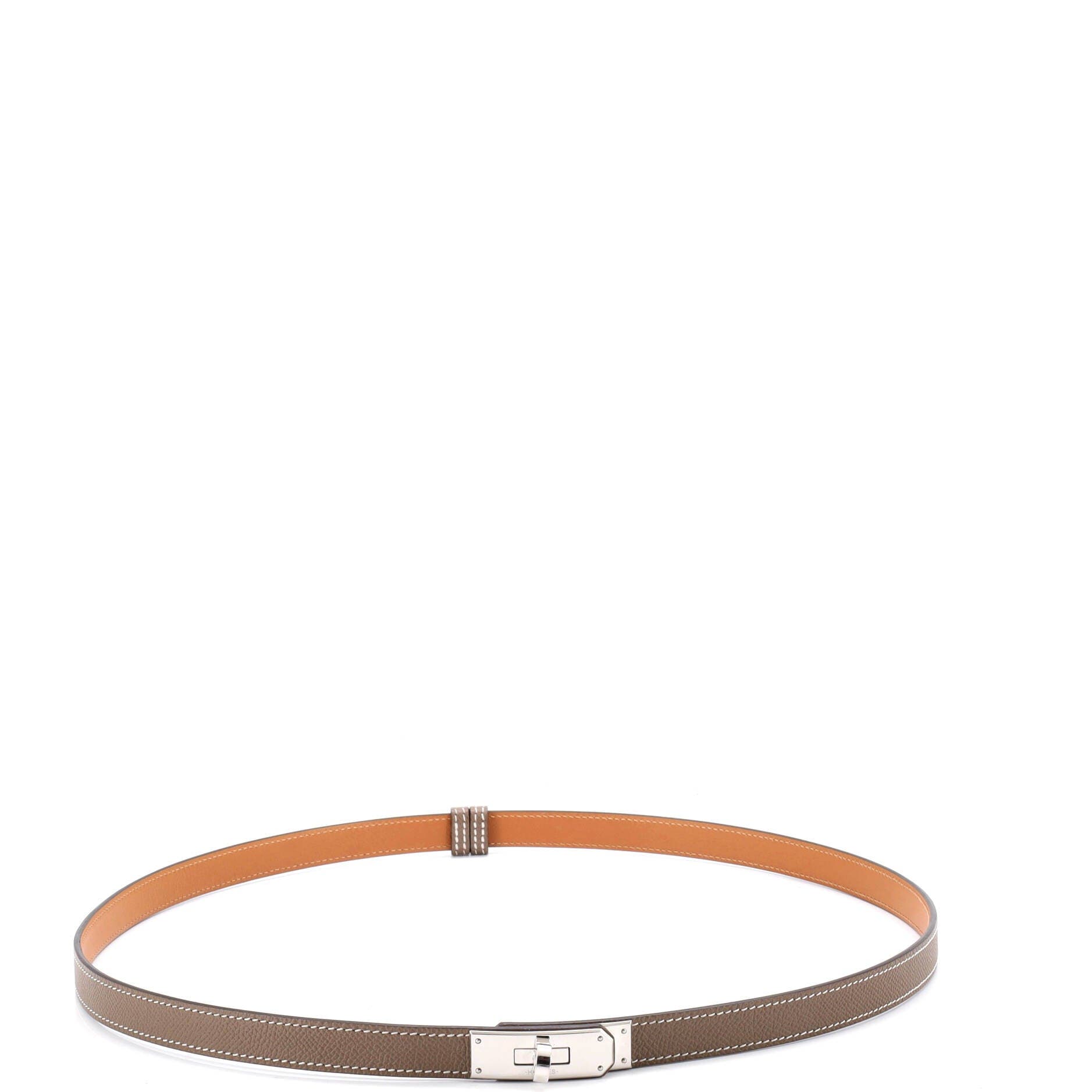 Pre-Owned Hermes Kelly Belt Leather Thin, Alternate, color, 