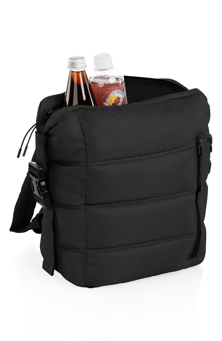 Picnic Time Everyday Quilted Washable Insulated Cooler Backpack, Alternate, color, Obsidian Black