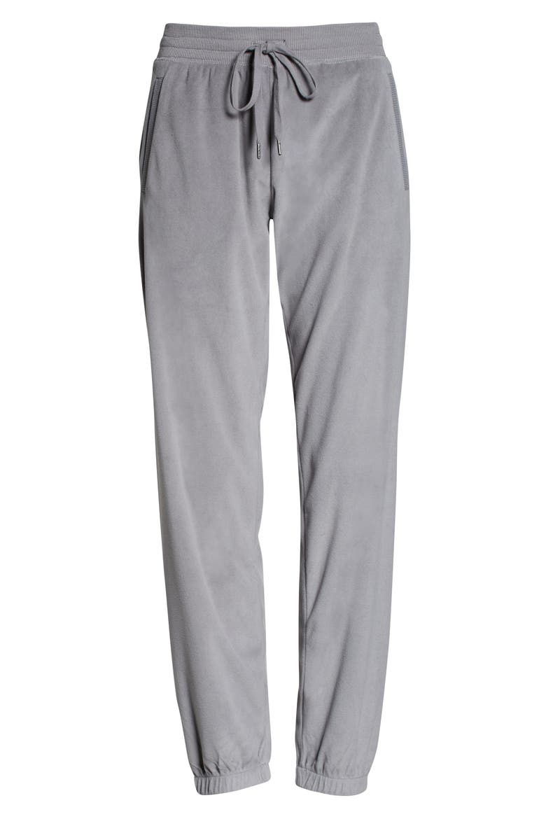Velour Sweatpants, Alternate, color, CHARCOAL