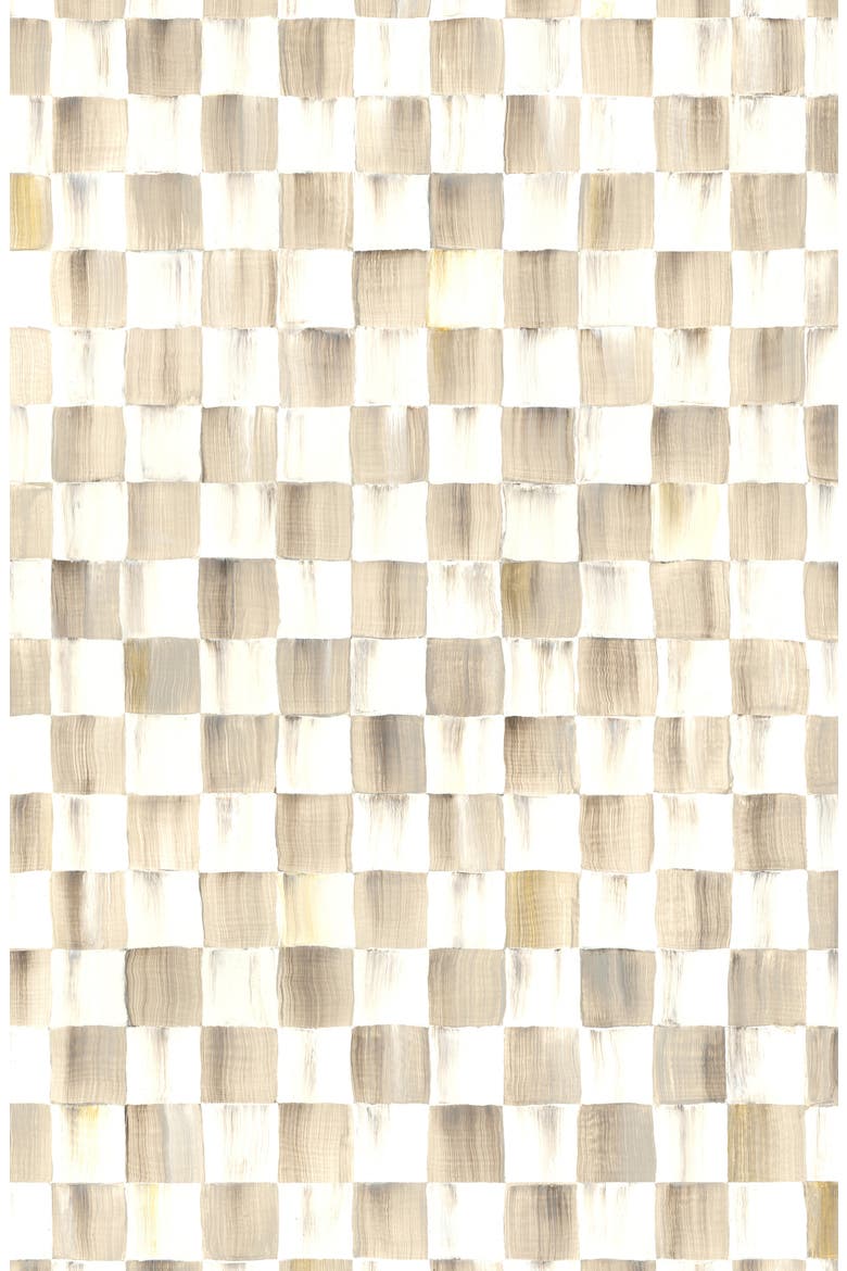 Mocha Check Gift Wrap, Main, color, BROWN