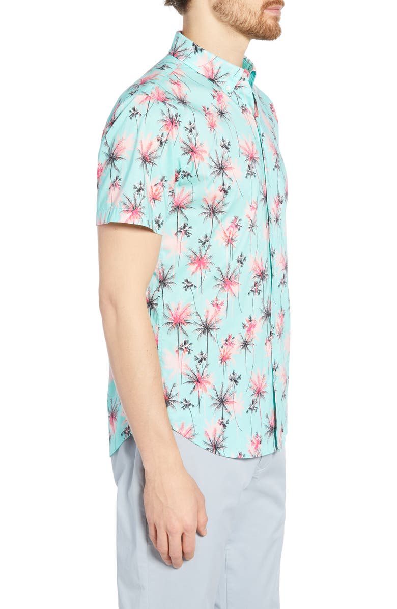 Bonobos Riviera Slim Fit Palm Print Shirt, Alternate, color, 
