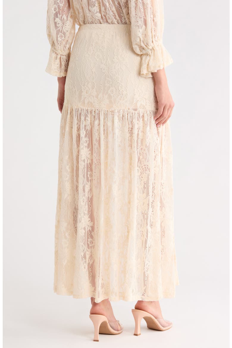 Nima Lace Maxi Skirt, Alternate, color, CHALK