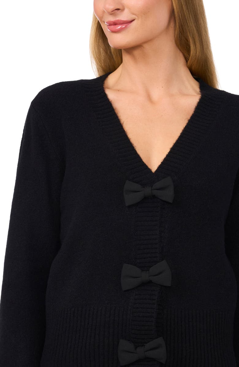CeCe Bow Front Cardigan, Alternate, color,