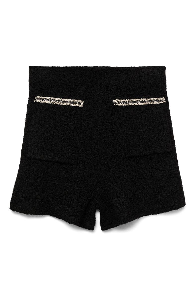 MANGO Contrast Trim Knit Shorts, Alternate, color,