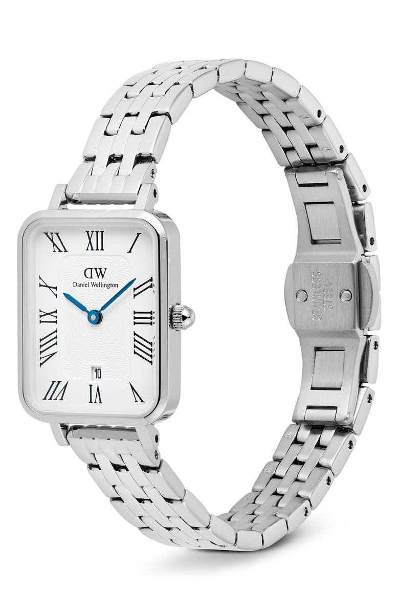Daniel Wellington Quadro Bracelet Watch, 20mm x 26mm, Alternate, color, Silver