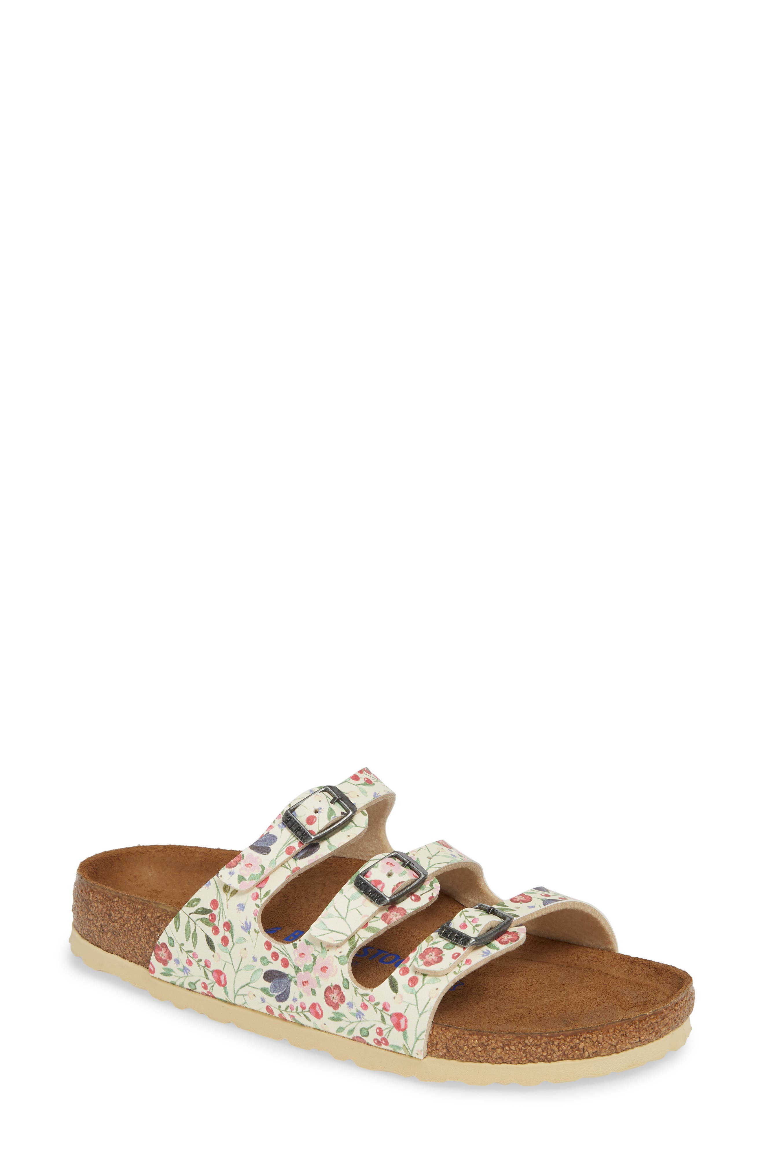 Birkenstock Florida Meadow Flowers Birko-Flor<sup>™</sup> Slide Sandal, Main, color, 