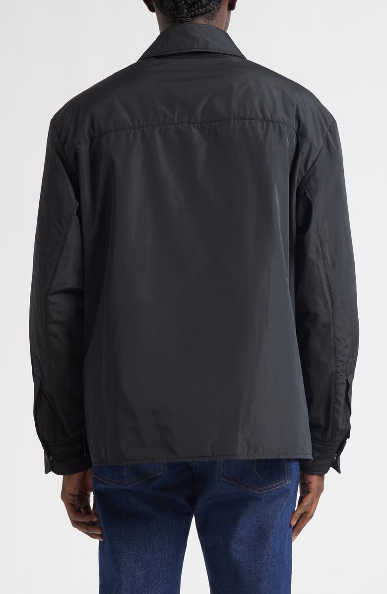 AMI PARIS Ami de Coeur Embroidered Padded Water Repellent Shirt Jacket, Alternate, color, Noir