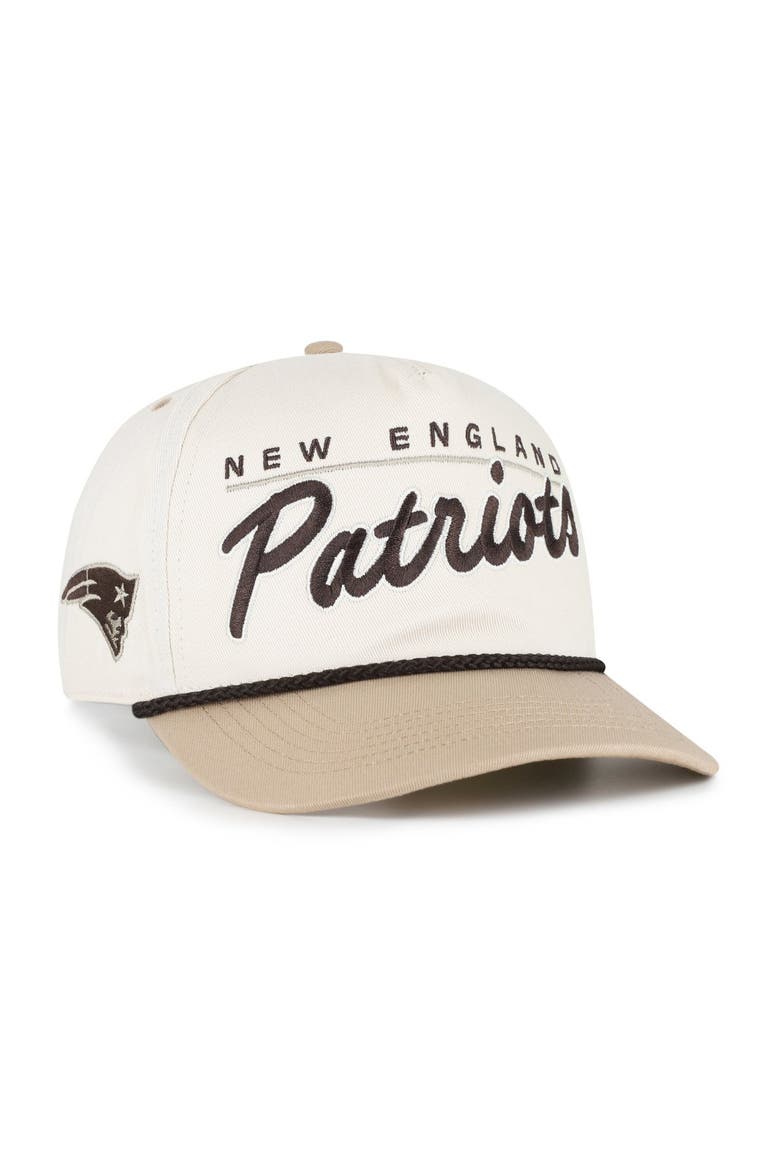 Men's '47  Natural/Tan New England Patriots Neutral Terrain Hitch Rope Adjustable Hat, Main, color, Natural