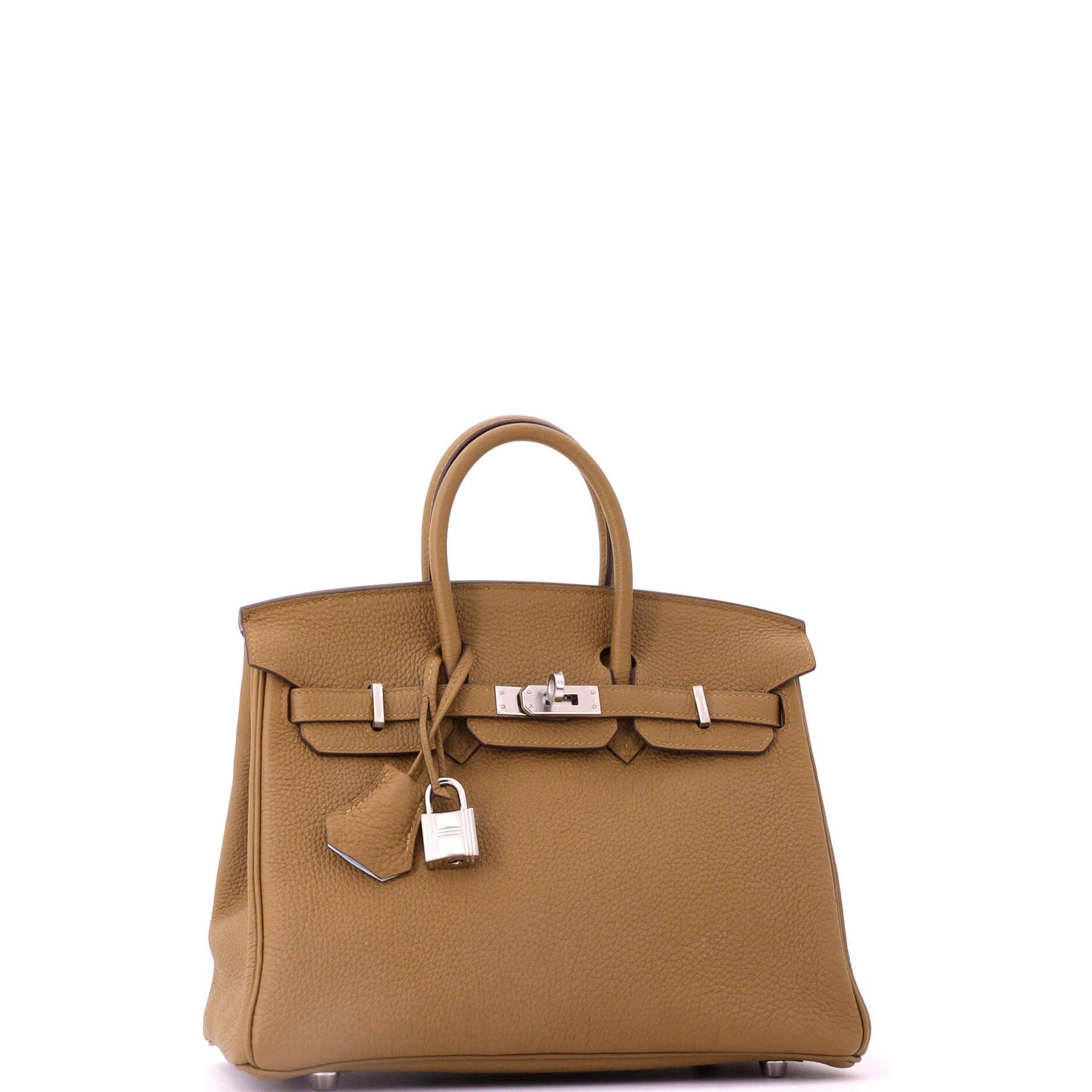 Pre-Owned Hermes Birkin Handbag Verso Togo with Palladium Hardware 25, Alternate, color, Verso - Broze Dore/Bleu Brume