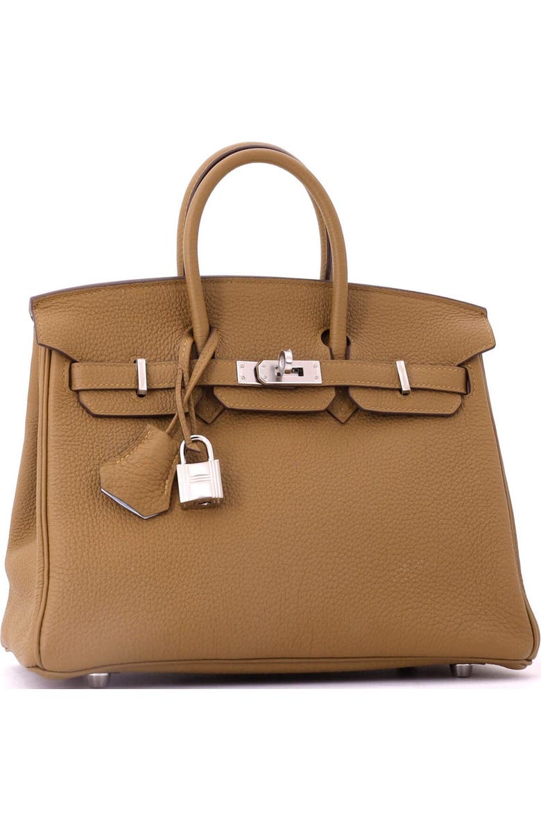 Pre-Owned Hermes Birkin Handbag Verso Togo with Palladium Hardware 25, Alternate, color, Verso - Broze Dore/Bleu Brume