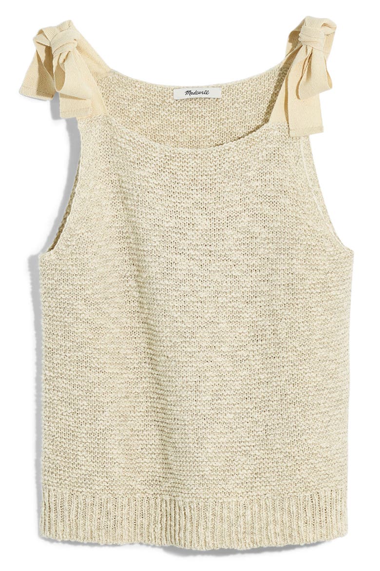 Highgate Tie Strap Sweater Tank, Alternate, color, HEATHER LINEN