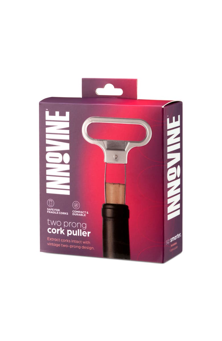 Innovine Two Prong Cork Puller, Alternate, color, Silver
