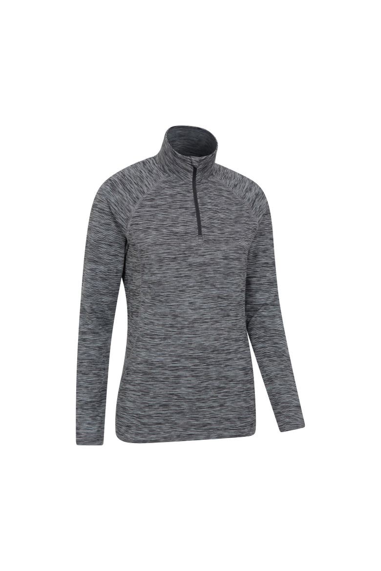 Womens/ladies Bend & Stretch Half Zip Midlayer Top, Alternate, color, Black