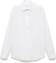 MANGO Solid Regular Fit Button-Up Shirt