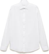 MANGO Solid Regular Fit Button-Up Shirt