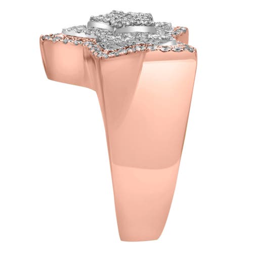 Luvmyjewelry Star Studded Bling 14k Rose Gold 3 Layered Star Ring In 14k Rose Gold